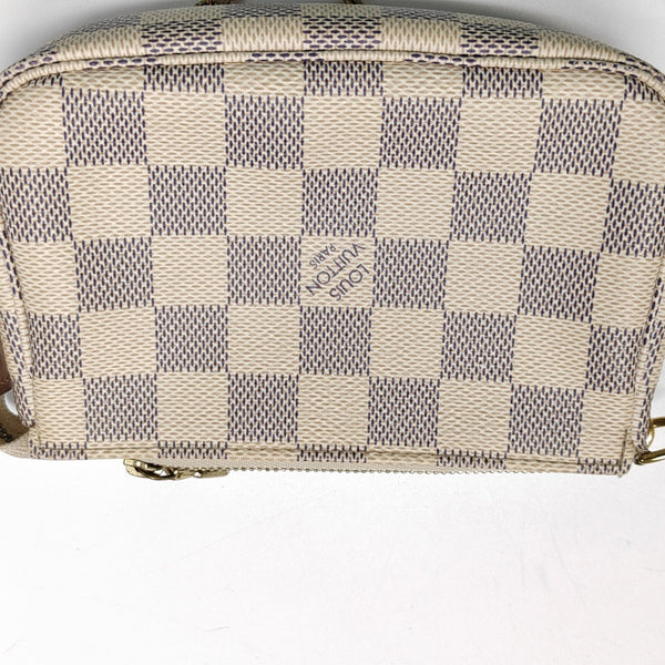 ACCESSOIRES Mini Damier Azur Coated Canvas White
