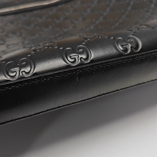 Signature Medium Monogram Calfskin Black