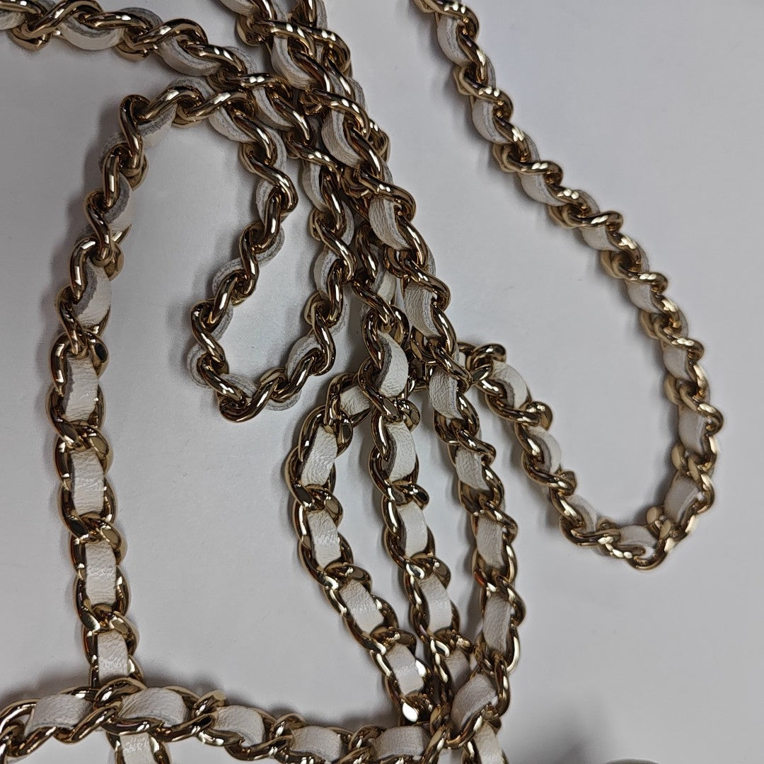 CHANEL 31 Mini Quilted Lambskin White