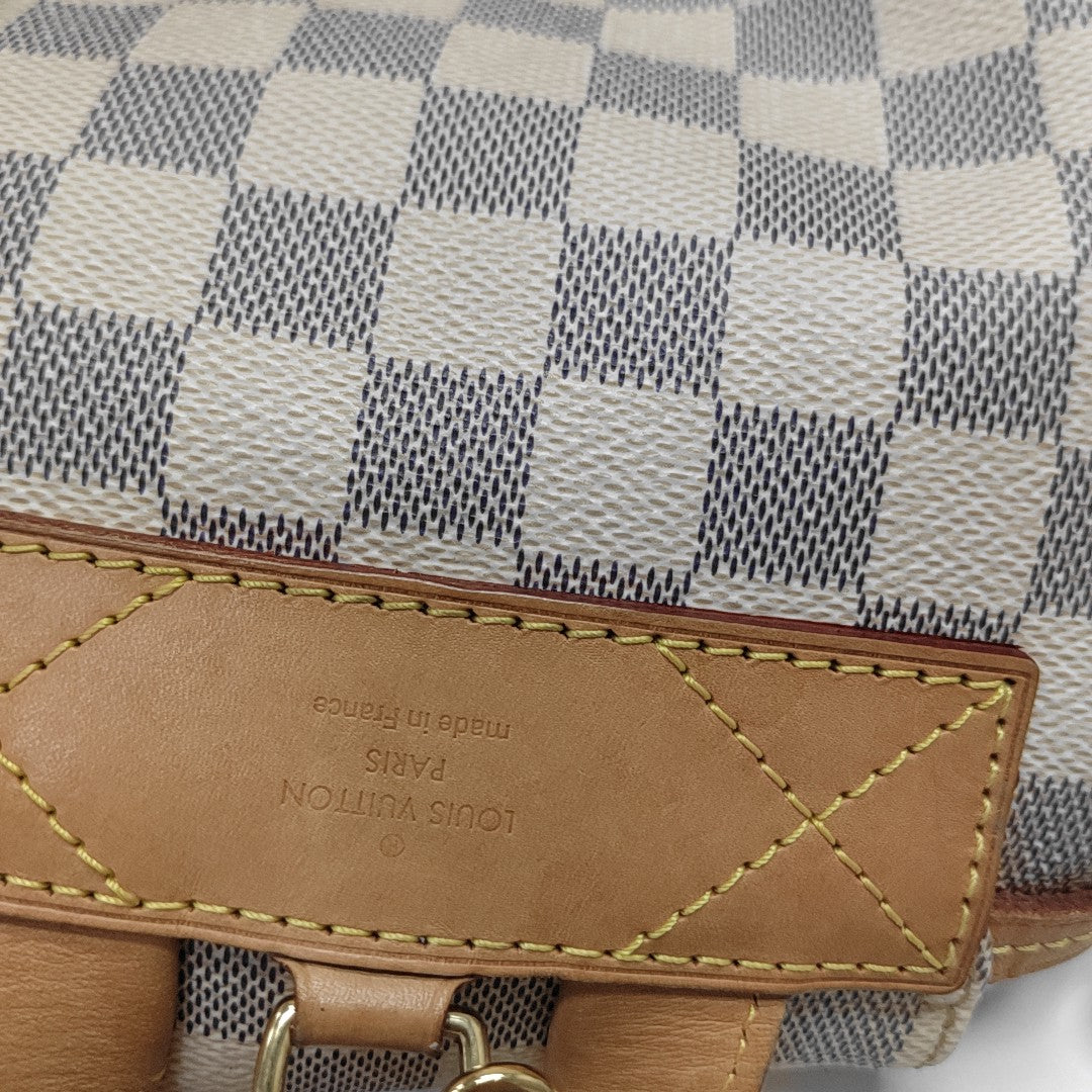 SPERONE BB Damier Azur Coated Canvas White