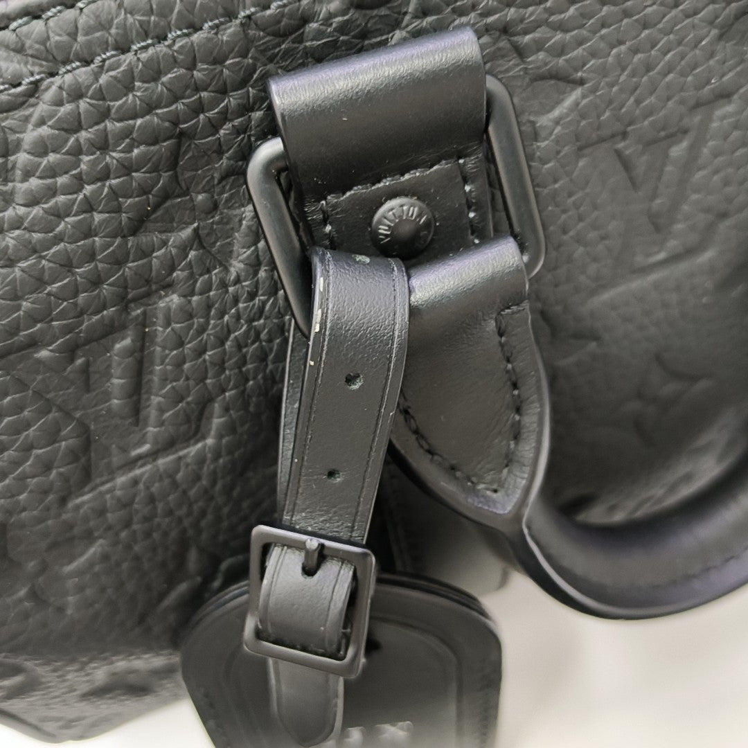 KEEPALL 25 Monogram Calfskin Black