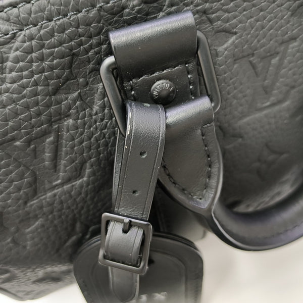 KEEPALL 25 Monogram Calfskin Black