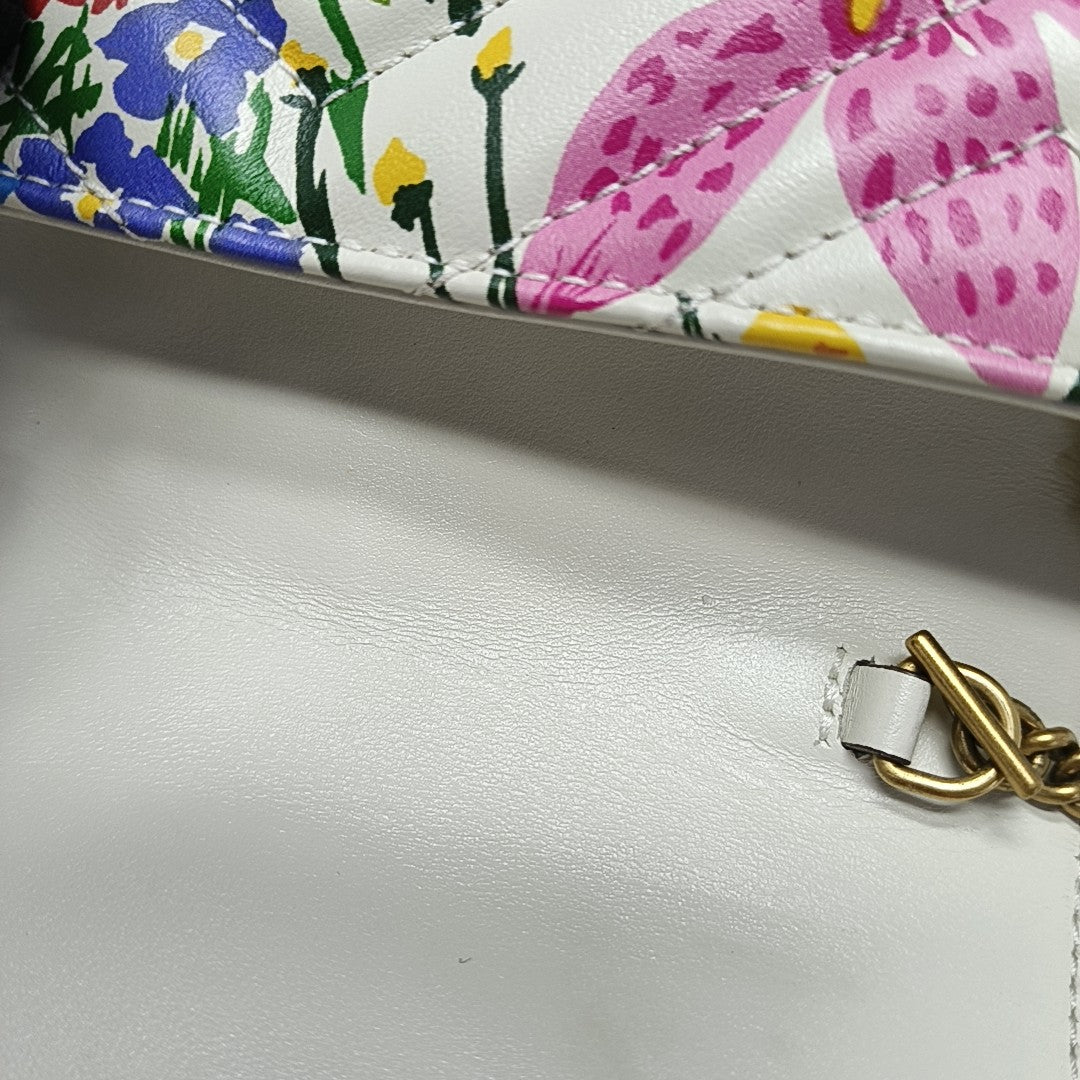 GG Marmont Mini Piel Acolchada Multicolor