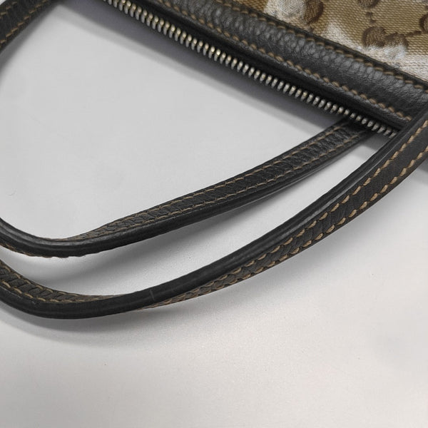 Monogram Coated Canvas Shoulder Bag Brown