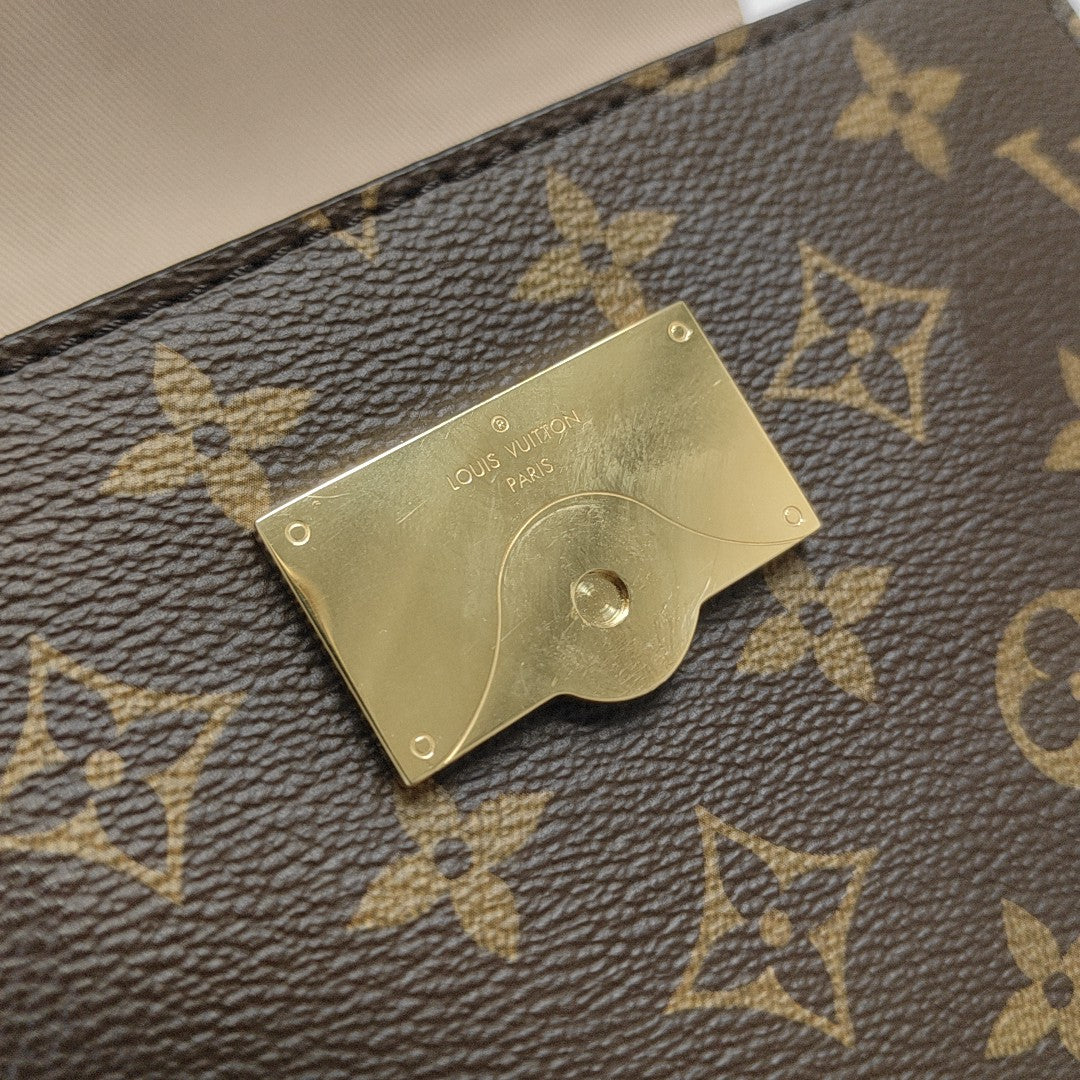CLUNY PM Monogram Coated Canvas Brown
