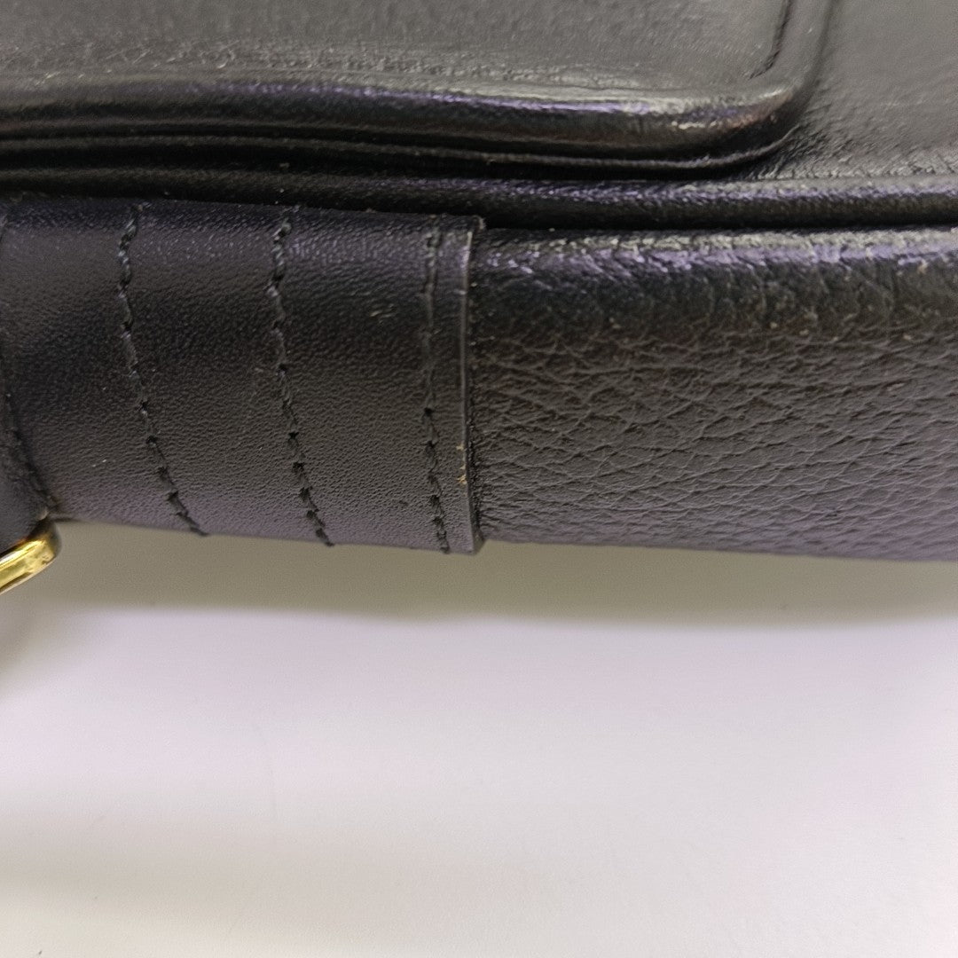 Calfskin Shoulder Bag Black
