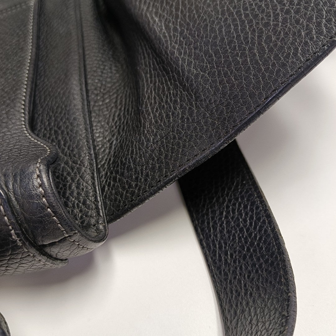 Calfskin Top Handle Bag Black