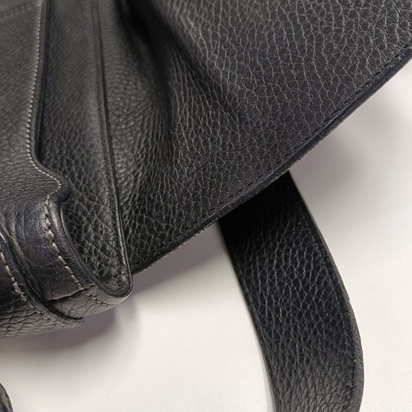 Calfskin Top Handle Bag Black
