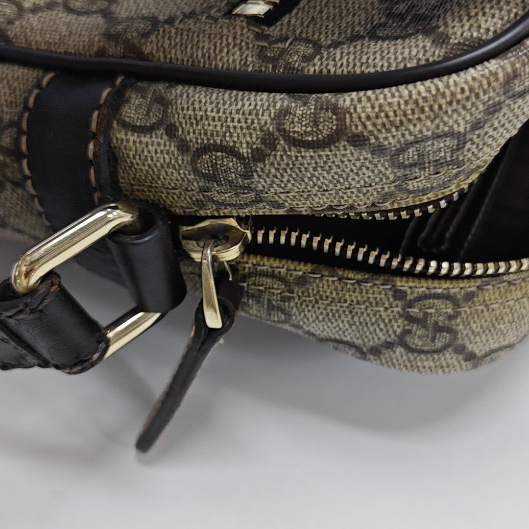 Monogram Coated Canvas Shoulder Bag Brown