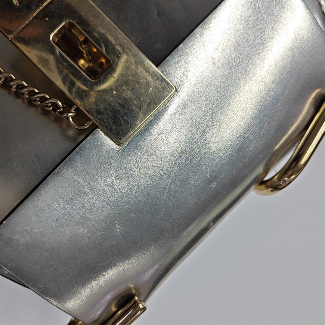 Drew Nano Calfskin Silver