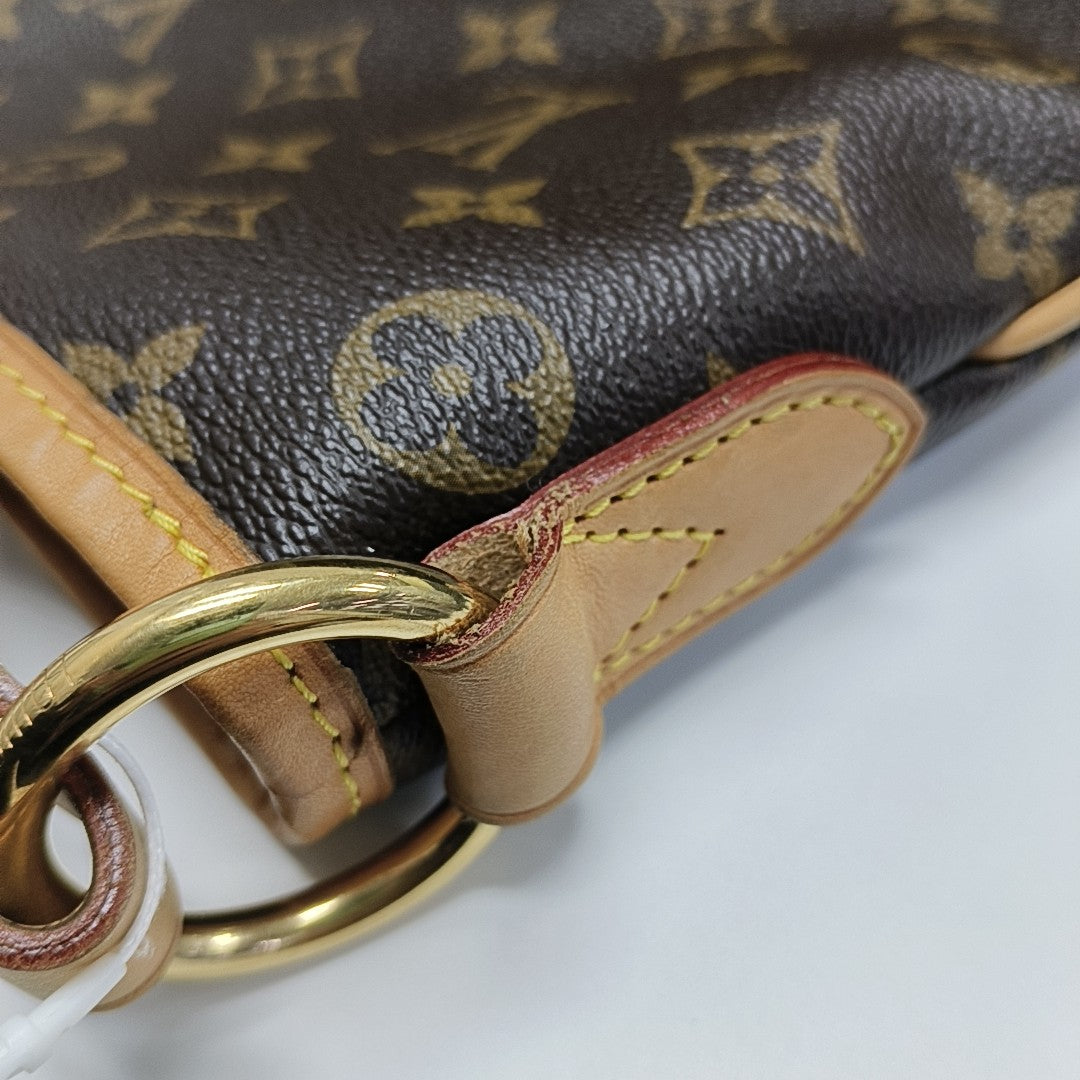 Monogram Coated Canvas Shoulder Bag Brown