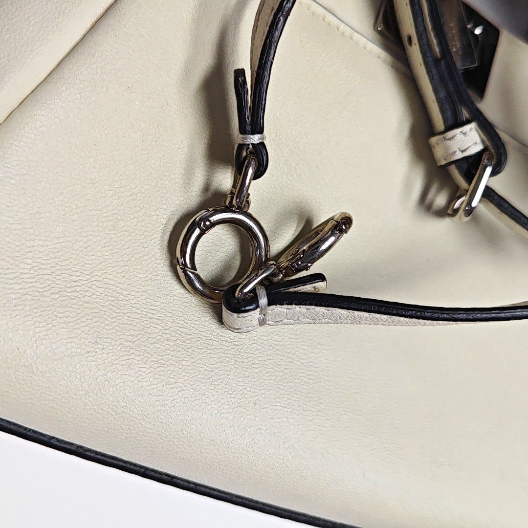 Authenticated pre-owned  Peekaboo Mini Calfskin White - Tote Bag at Looply