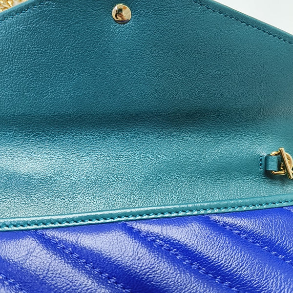 GG Marmont Mini Quilted Calfskin Blue