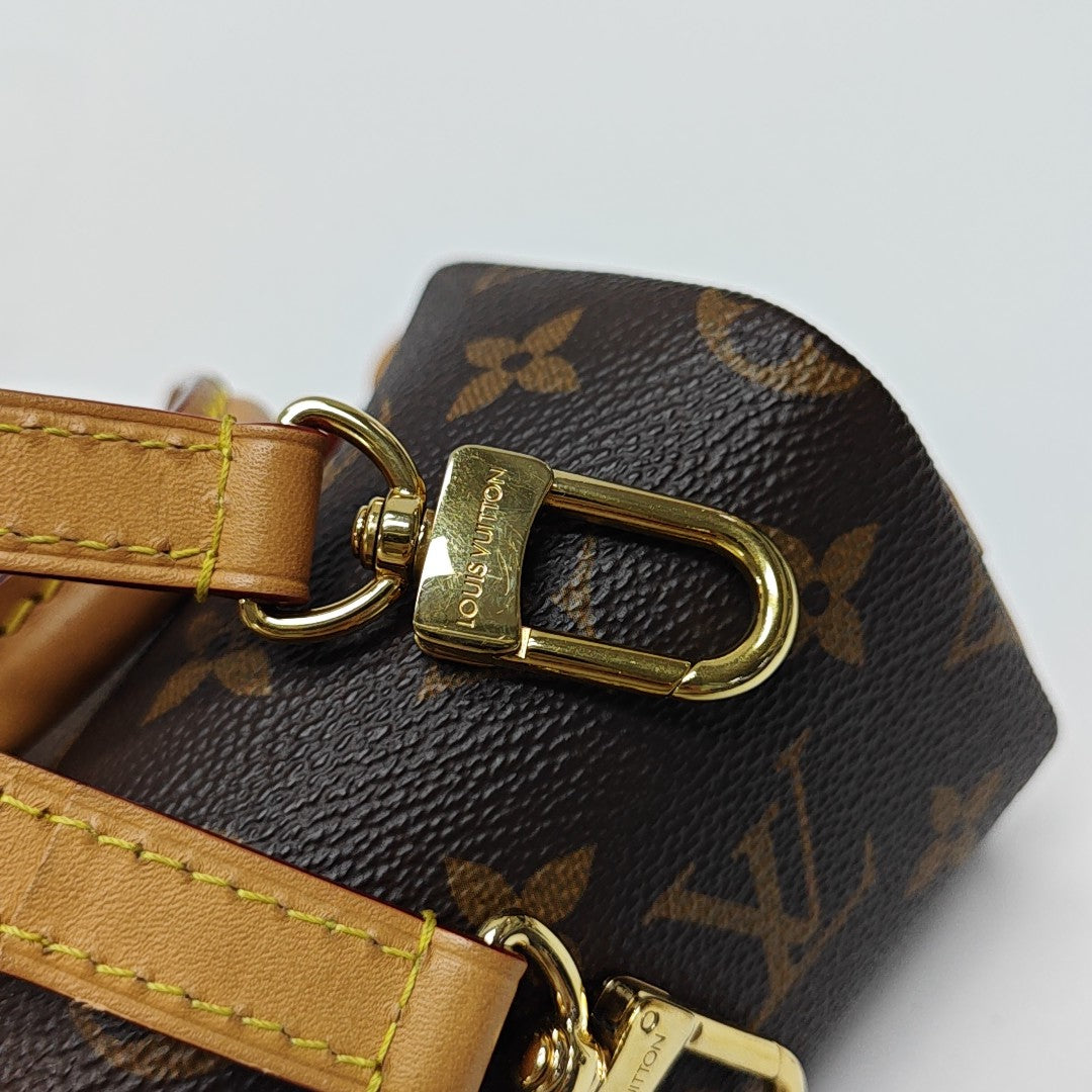 SPEEDY Nano Monogram Coated Canvas Brown