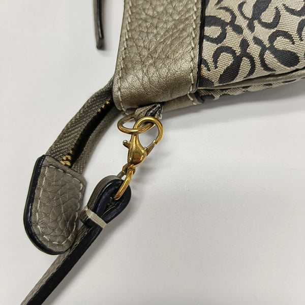Monogram Fabric Shoulder Bag Gray