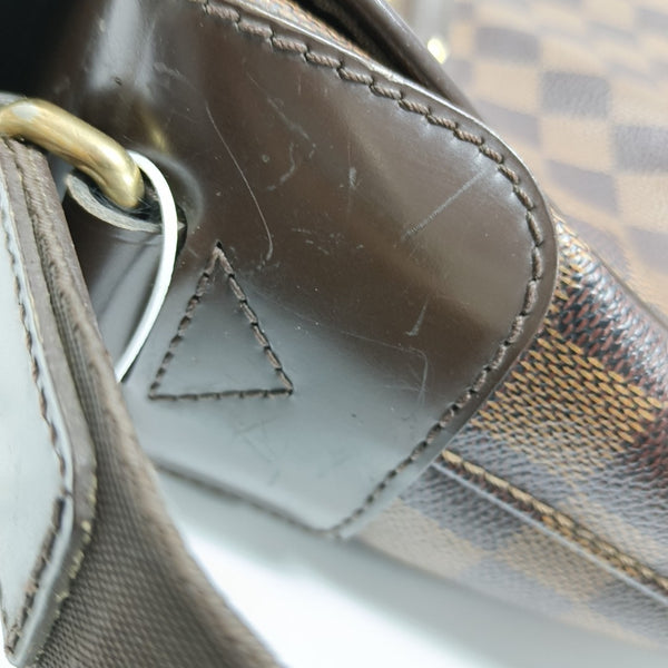 SPENCER Damier Ebene Coated Canvas Brown