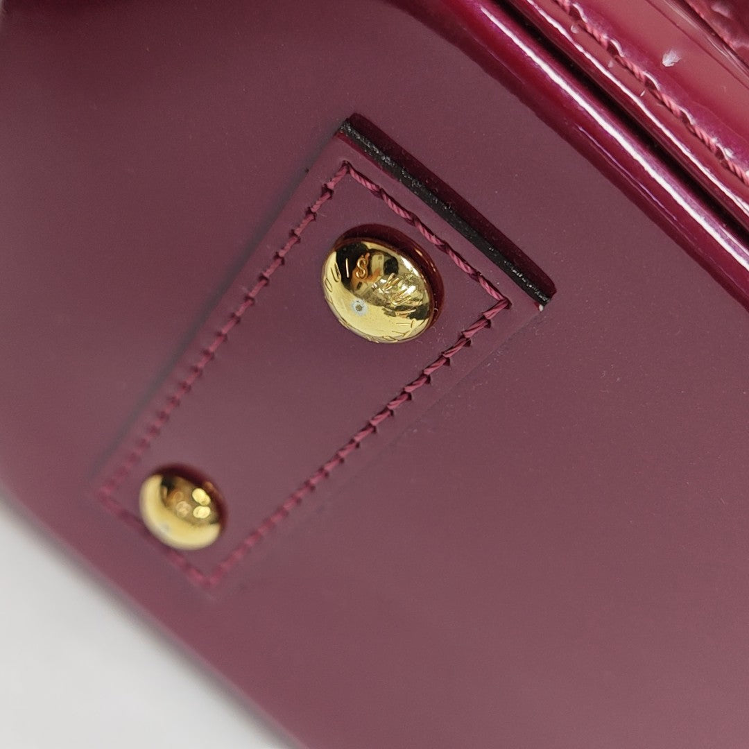 ALMA BB Monogram Patent Leather Red