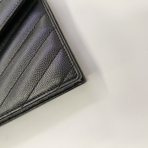 MONOGRAM Chevron Calfskin Black