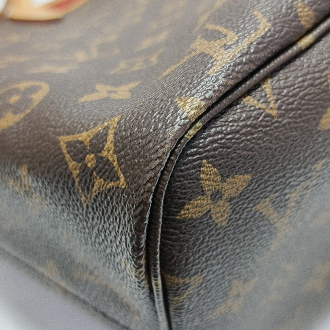 NEVERFULL MM Monogram Coated Canvas Brown
