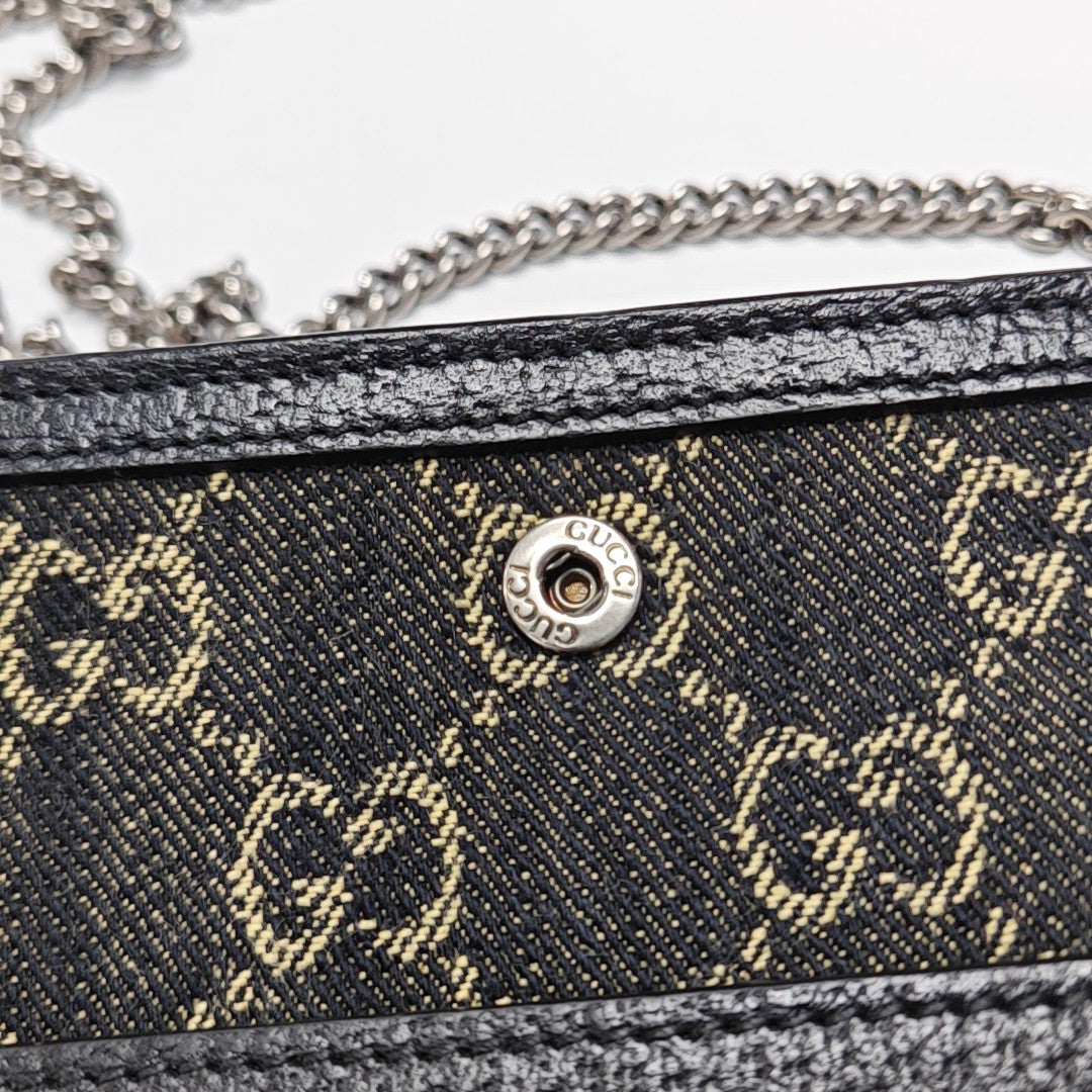 Dionysus Super Mini Monogram Denim Black