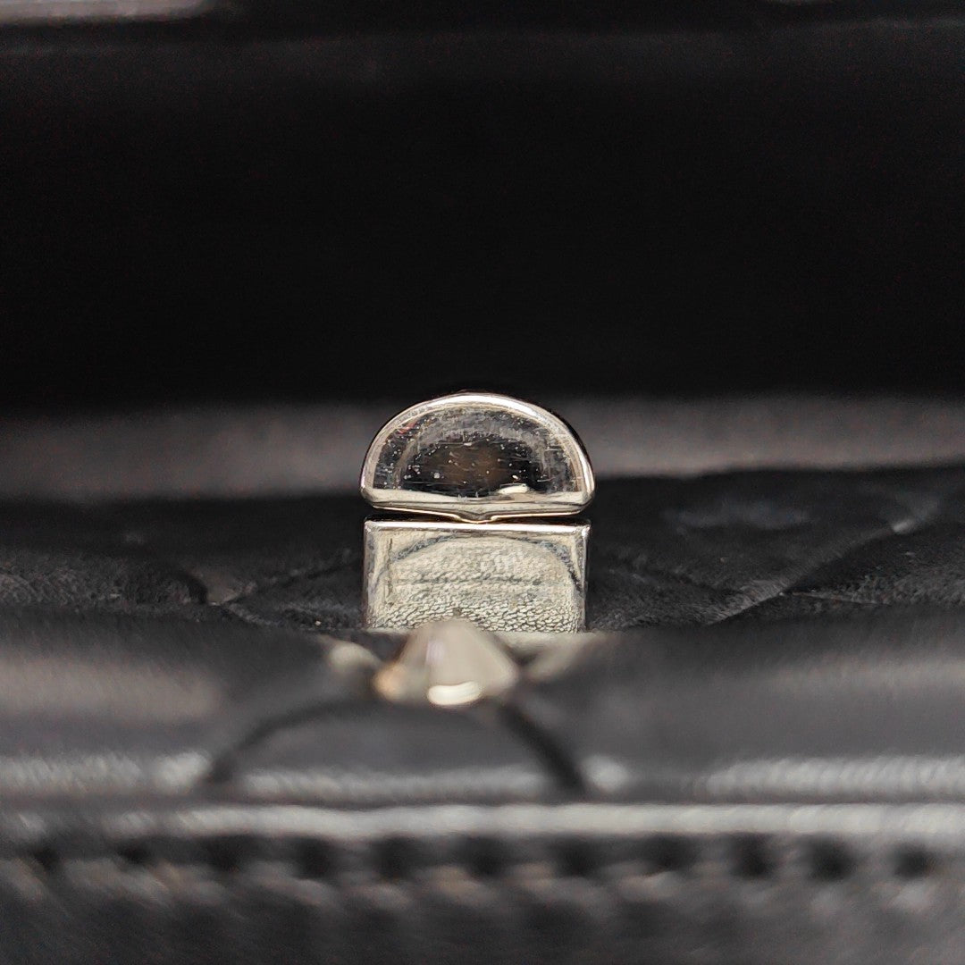 Quilted Lambskin Shoulder Bag Black