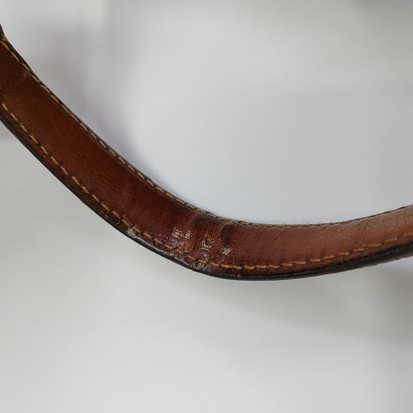Calfskin Top Handle Bag Brown