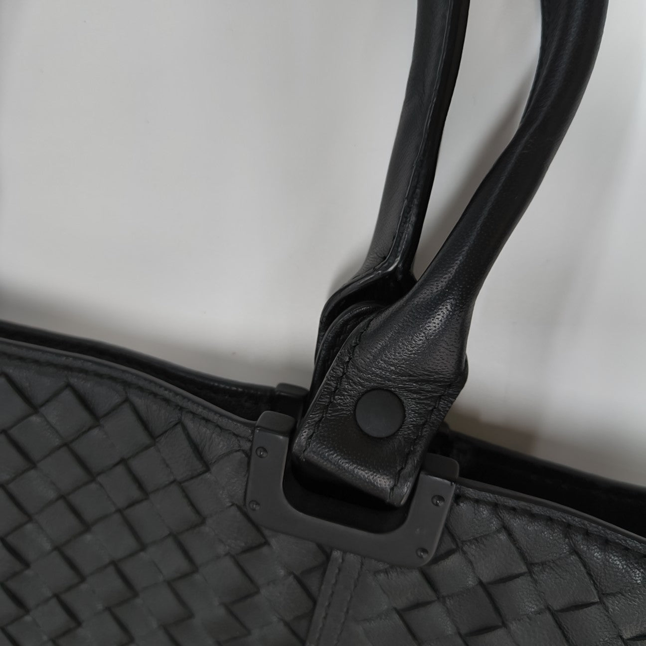 Lambskin Top Handle Bag Black