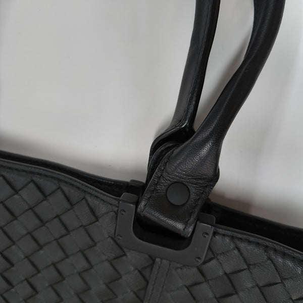 Lambskin Top Handle Bag Black