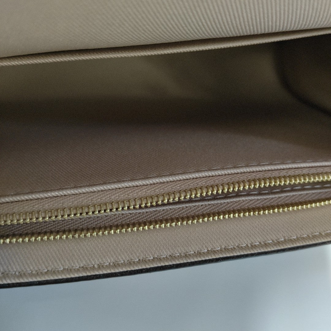 CLUNY PM Monogram Coated Canvas Brown