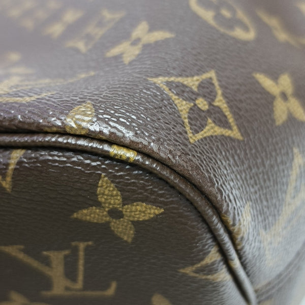 NEVERFULL MM Monogram Coated Canvas Brown