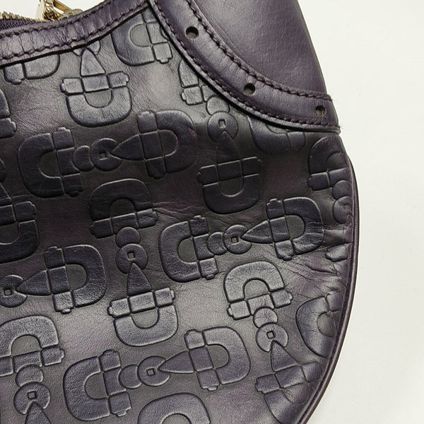 Calfskin Top Handle Bag Purple