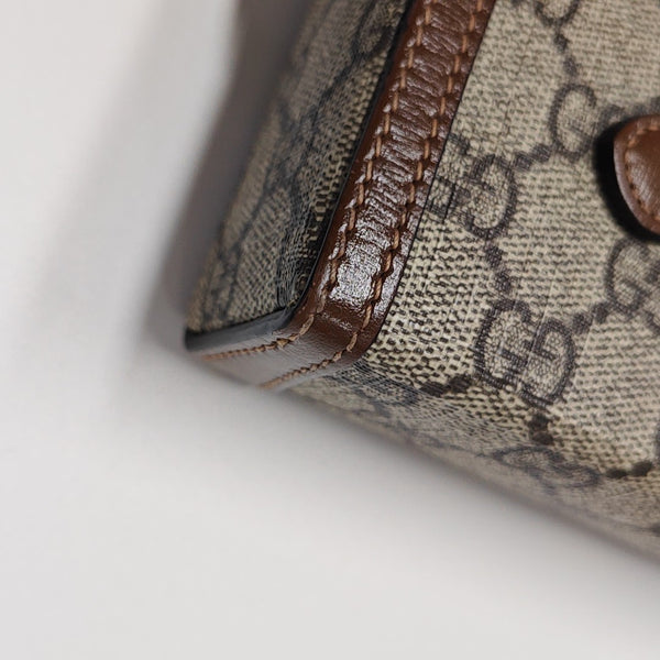 Horsebit 1955 Mini Monogram Coated Canvas Beige