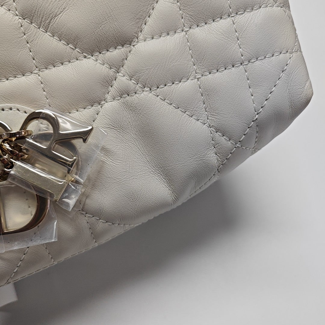Toujours Nano Cannage Calfskin White