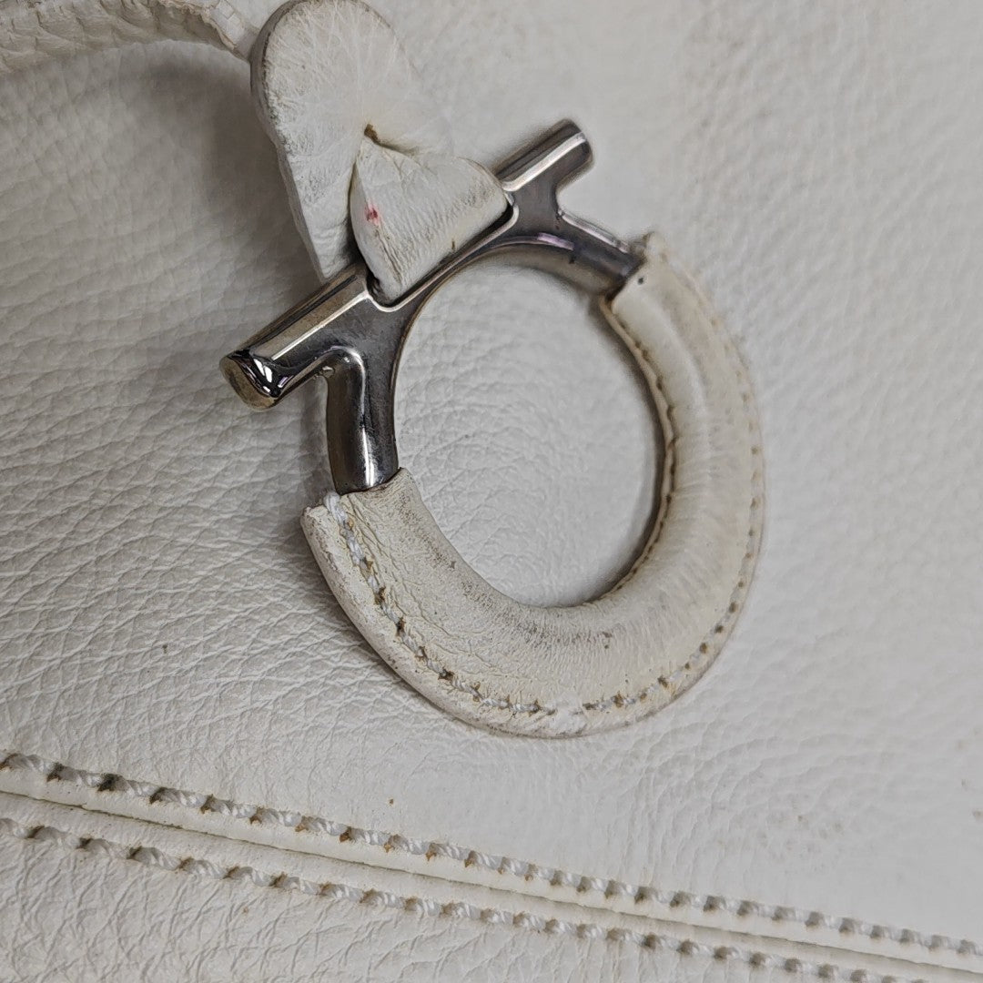 Calfskin Top Handle Bag White