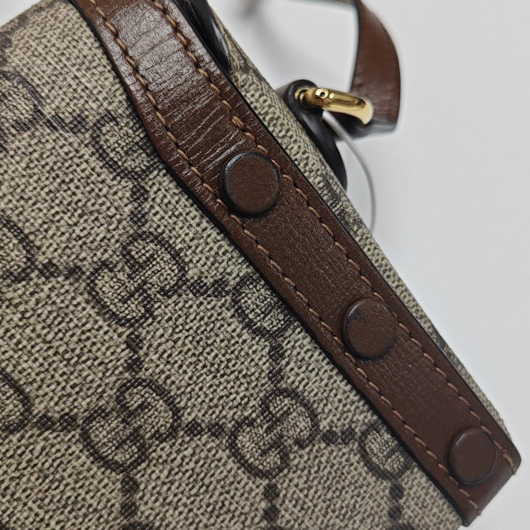 Horsebit 1955 Mini Monogram Coated Canvas Beige