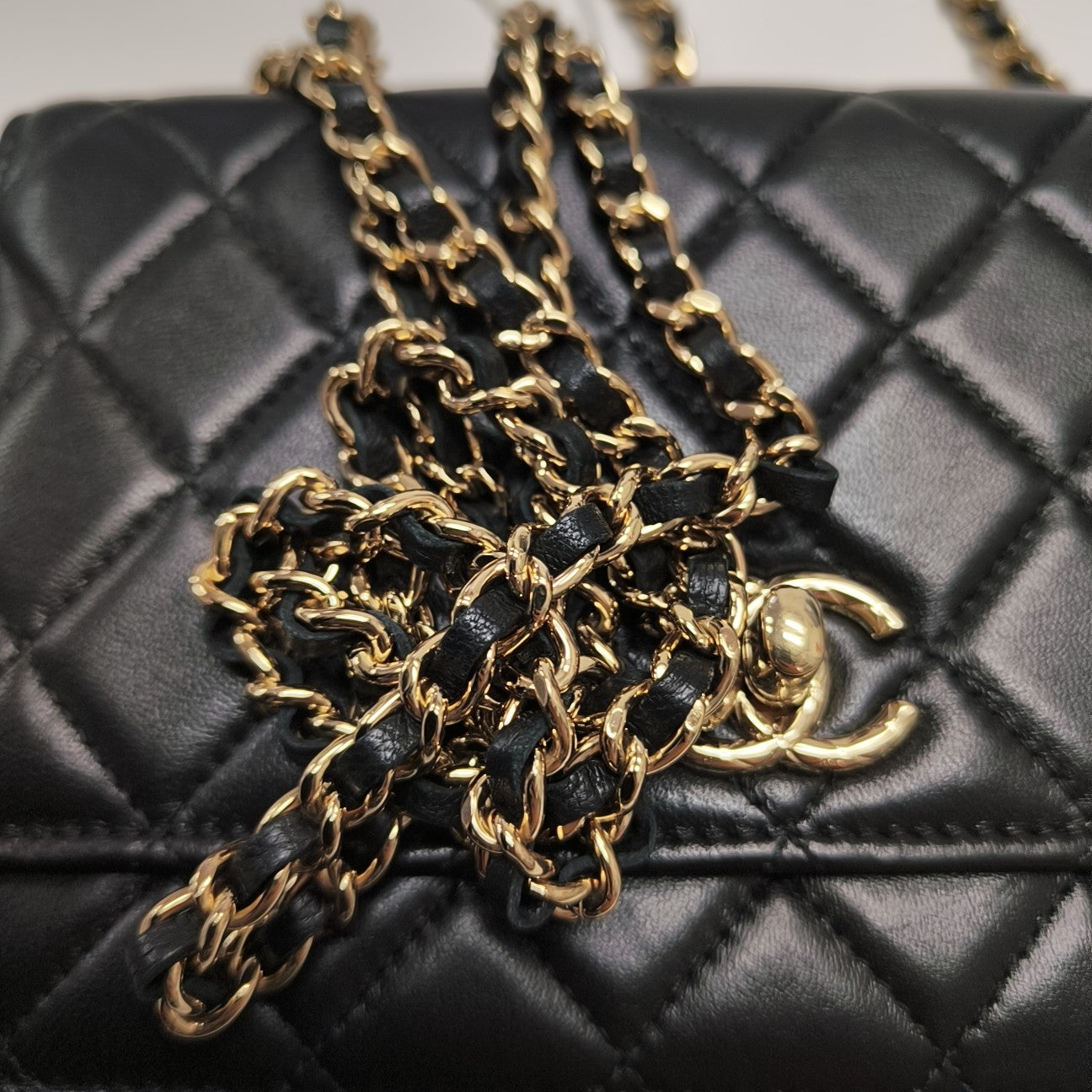 TRENDY CC WOC Quilted Lambskin Black