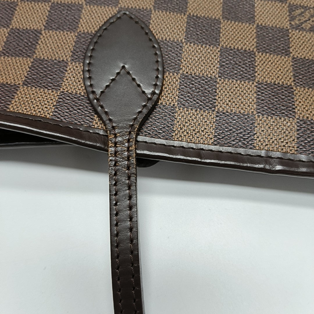 NEVERFULL MM Damier Ebene Coated Canvas Brown