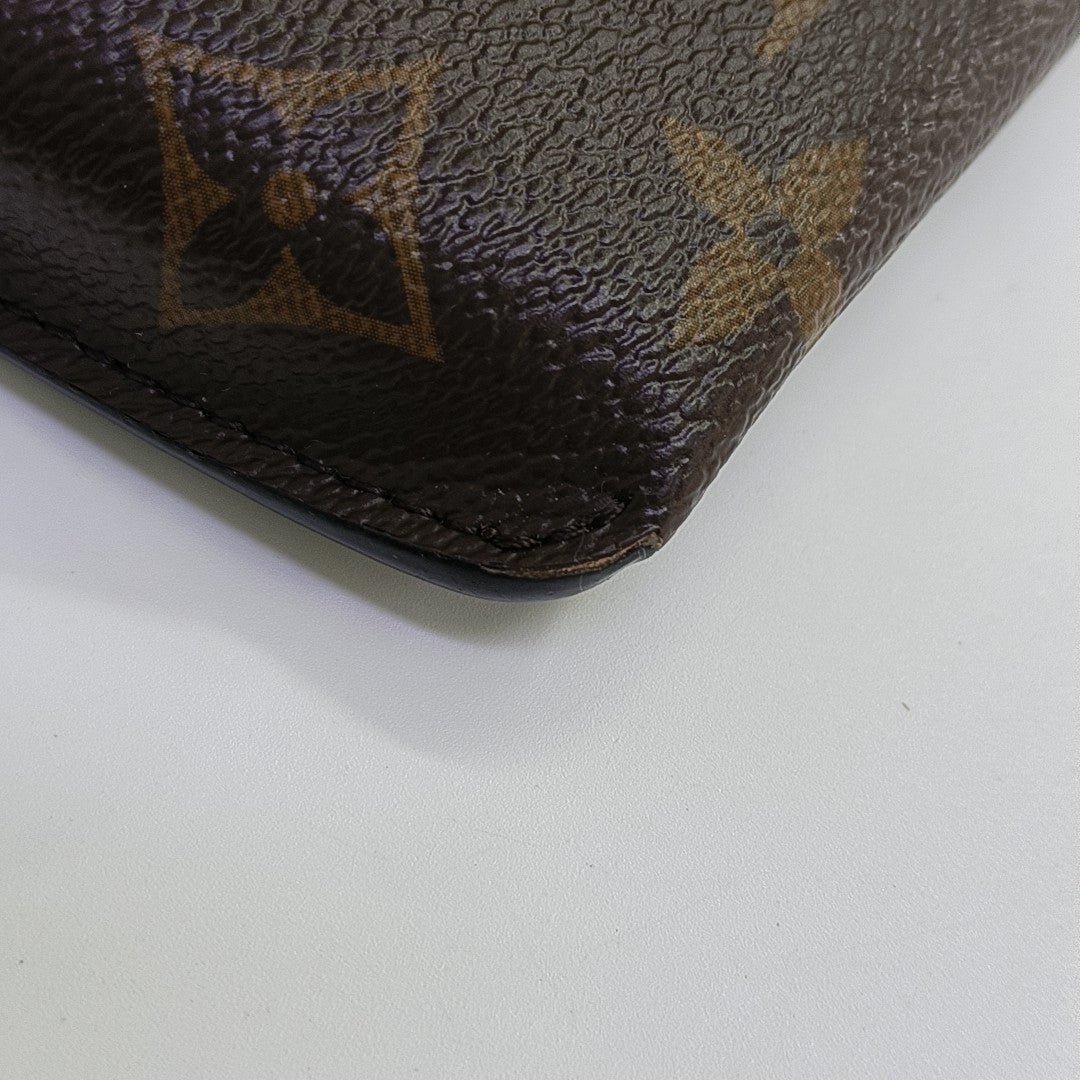 Coated Canvas Shoulder Bag Brown