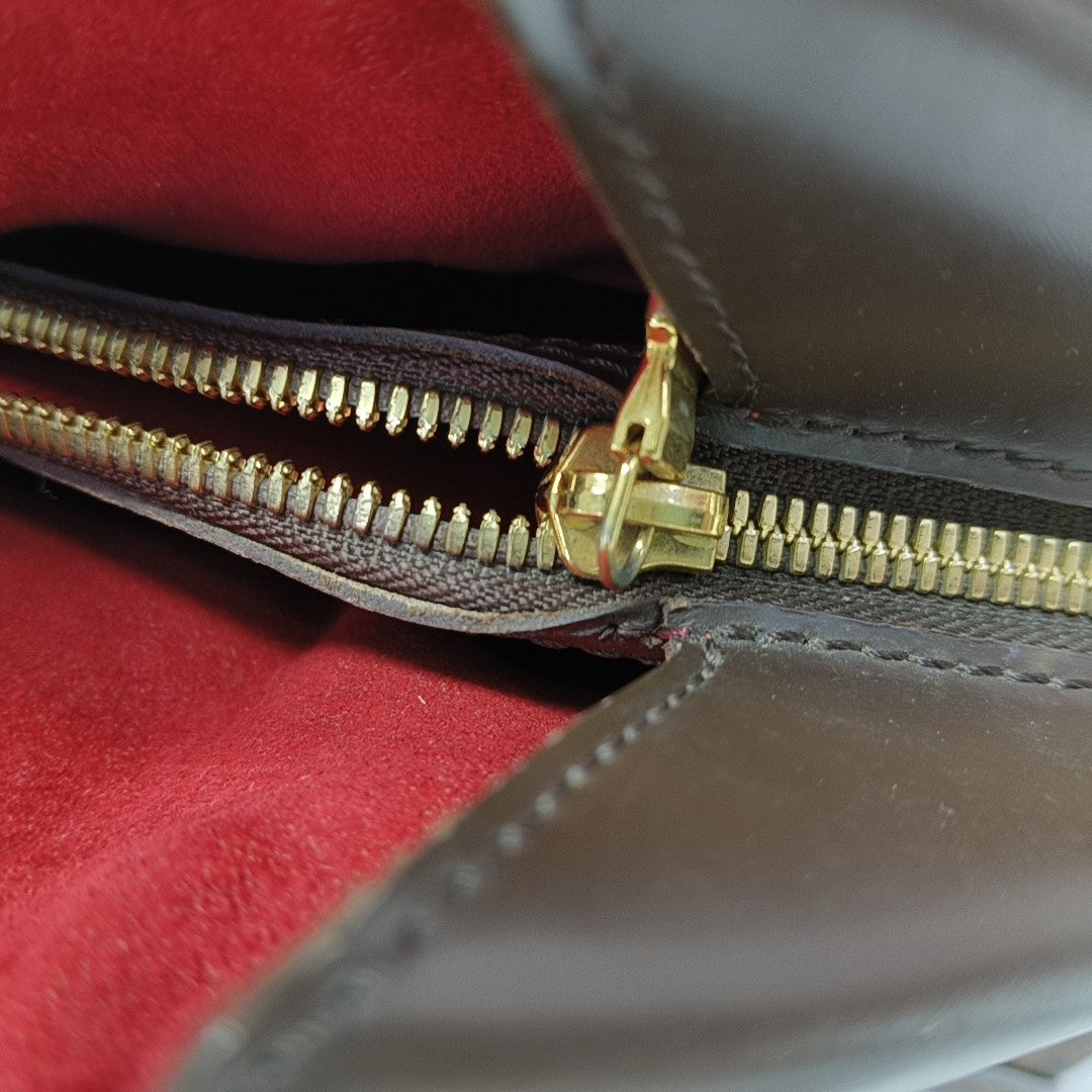 SISTINA MM Damier Ebene Coated Canvas Brown