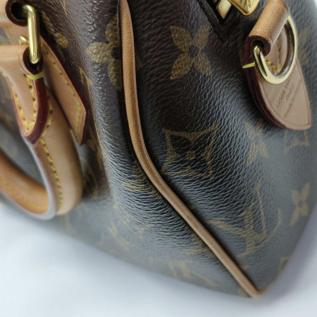 SPEEDY 20 Monogram Coated Canvas Brown