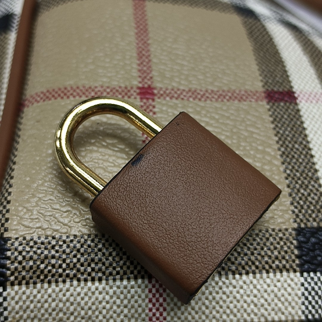 Coated Canvas Crossbody Bag Medium Brown