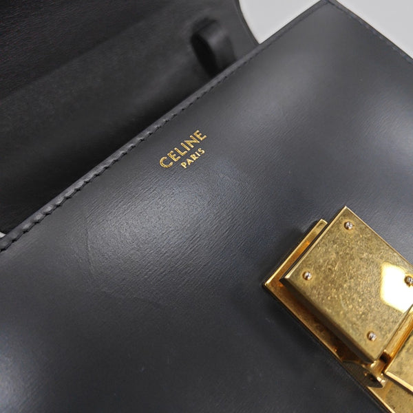 CLASSIC BOX Small Leather Gray