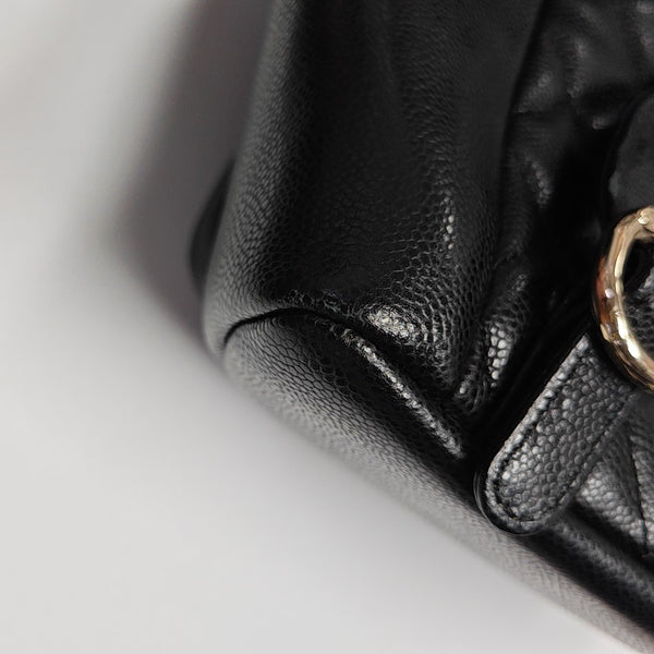 DUMA Medium Quilted Grained Calfskin Black