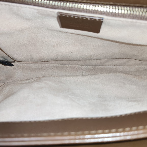 Horsebit 1955 Medium Monogram Coated Canvas Beige