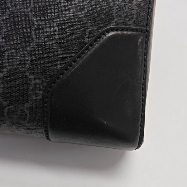 Monogram Coated Canvas Shoulder Bag Black
