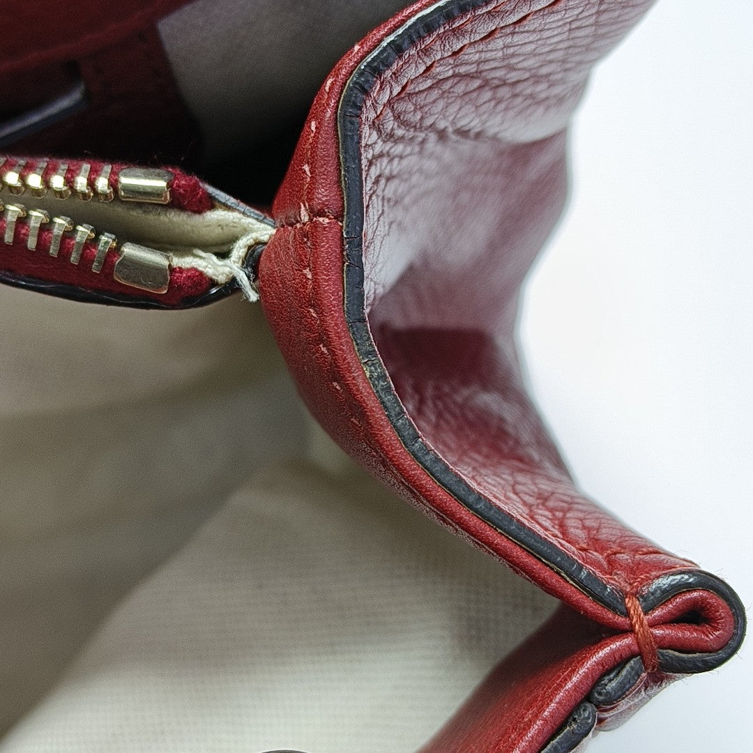 Bamboo 1947 Medium Calfskin Red