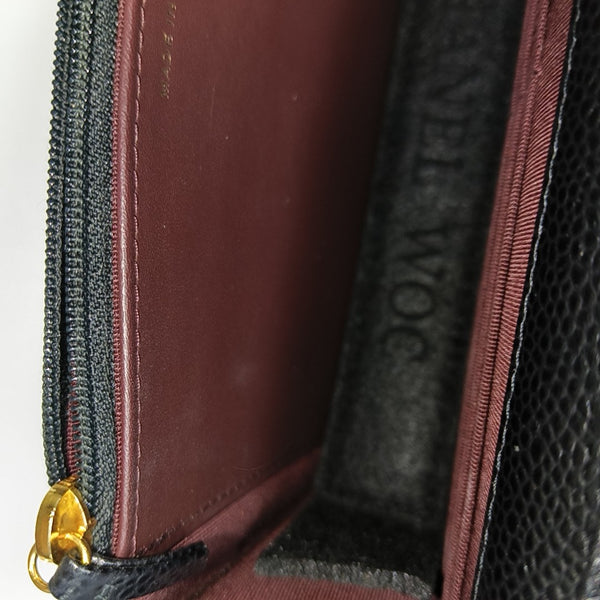WOC Quilted Grained Calfskin Black