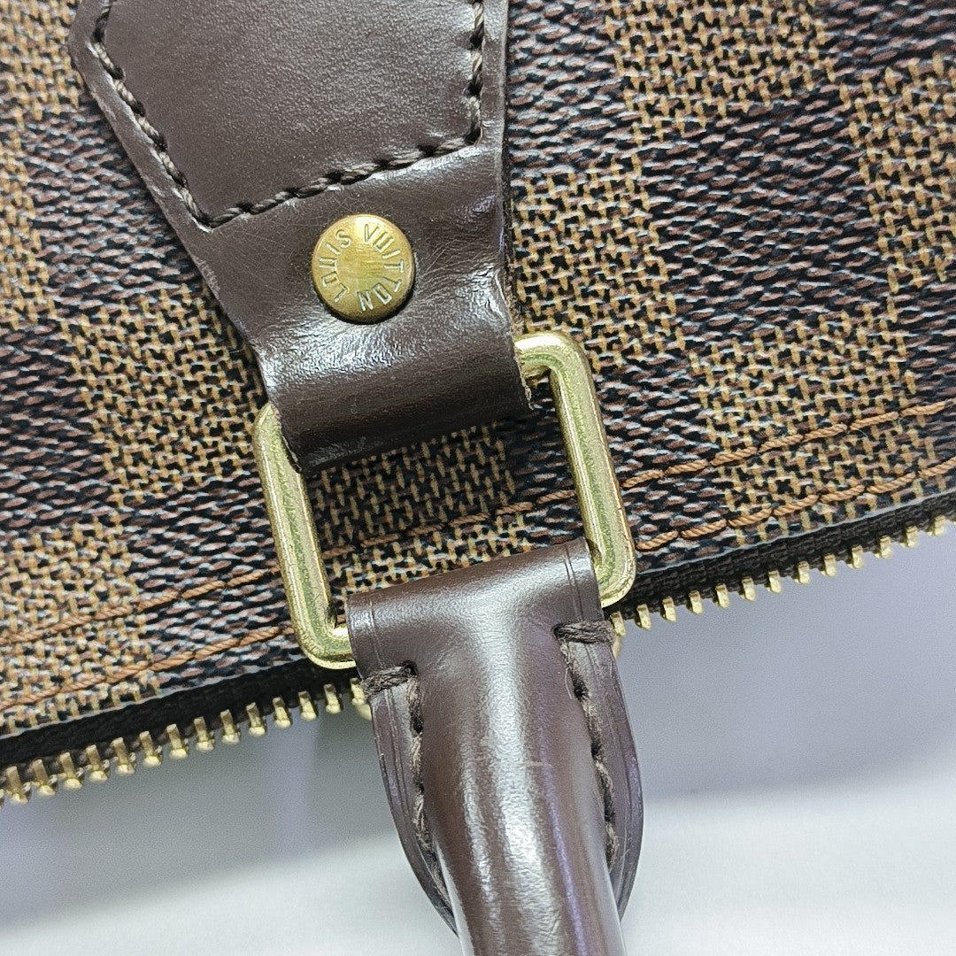 SPEEDY 25 Damier Ebene Coated Canvas Brown