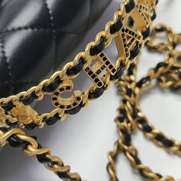 WOC Quilted Lambskin Black