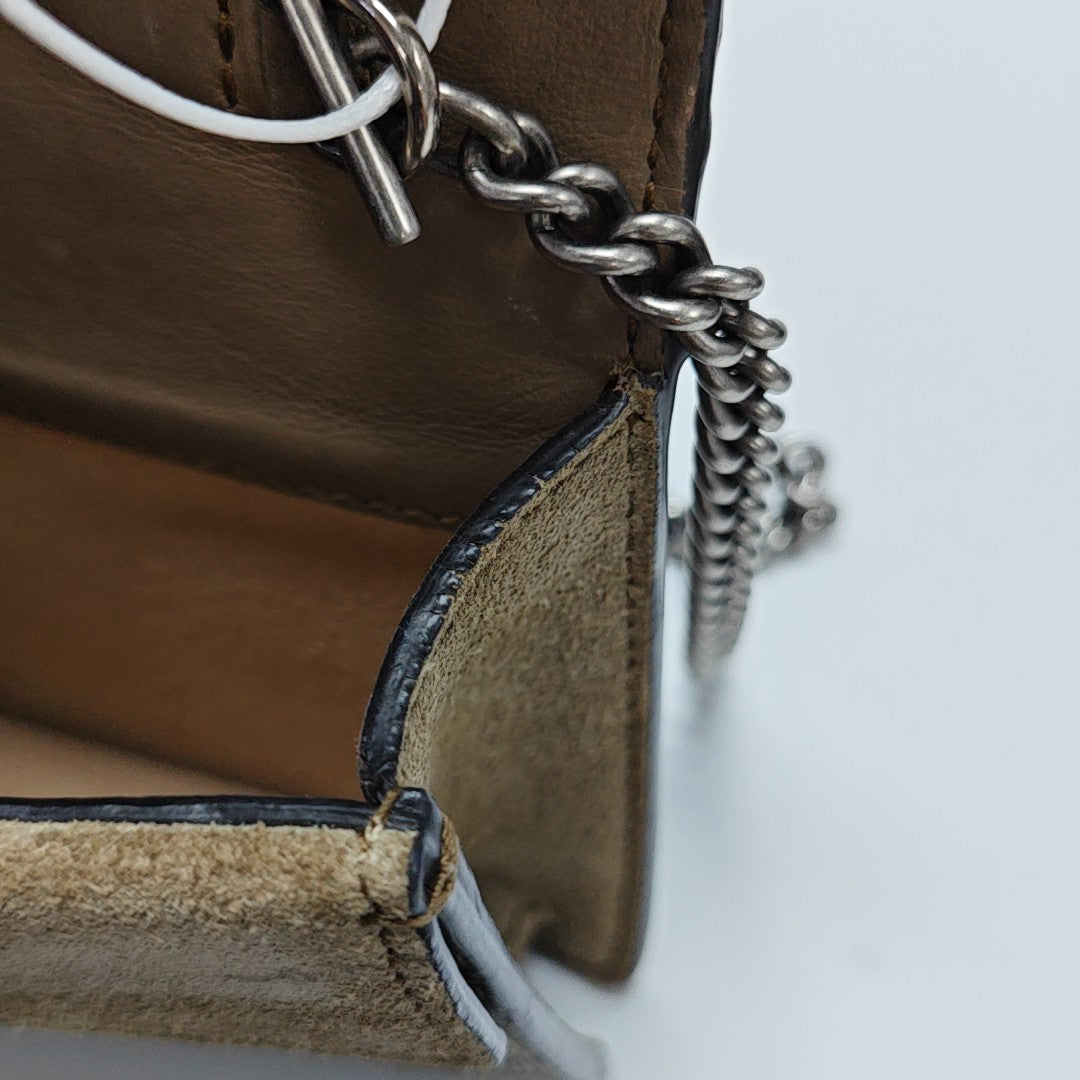 Dionysus Super Mini Monogram Coated Canvas Beige